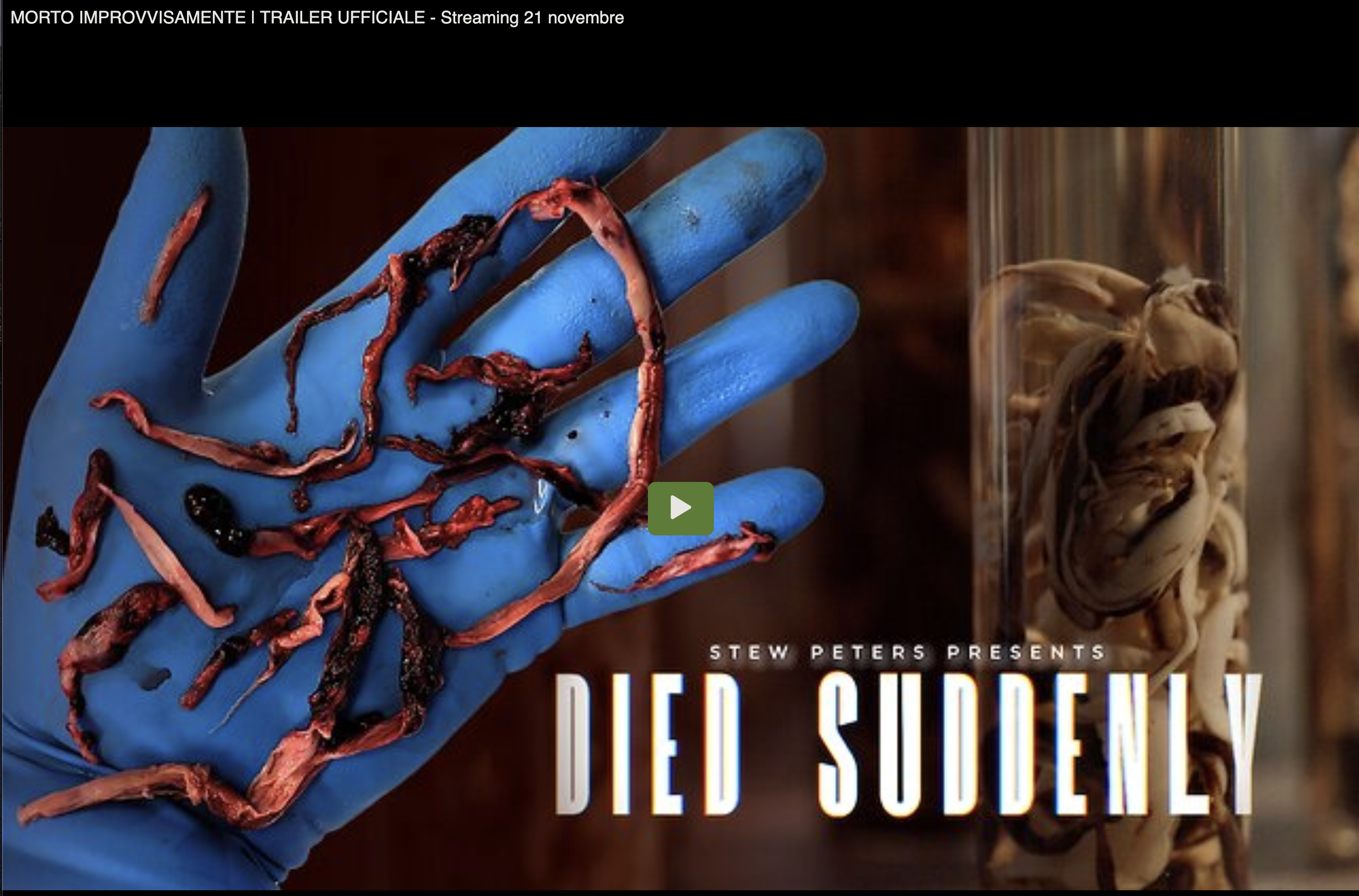 MORTO IMPROVVISAMENTE